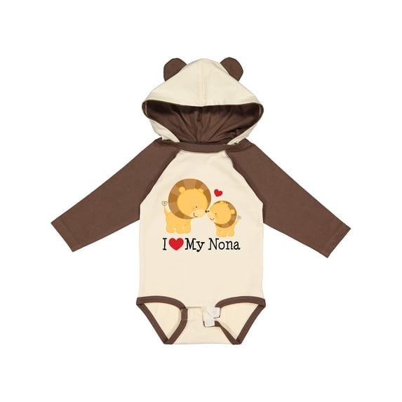 Inktastic I Love My Nona Boys or Girls Long Sleeve Baby Bodysuit