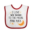 thumbnail image 1 of Inktastic I Love My Noni to the Moon and Back Boys or Girls Baby Bib, 1 of 4