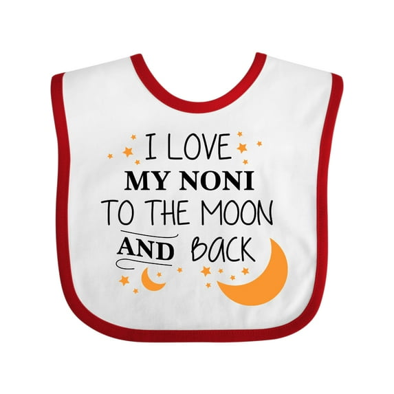 Inktastic I Love My Noni to the Moon and Back Boys or Girls Baby Bib