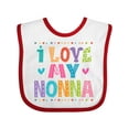 thumbnail image 1 of Inktastic I Love My Nonna Baby Clothes Girls Baby Bib, 1 of 4
