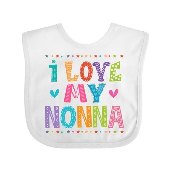 Inktastic I Love My Nonna Baby Clothes Girls Baby Bib