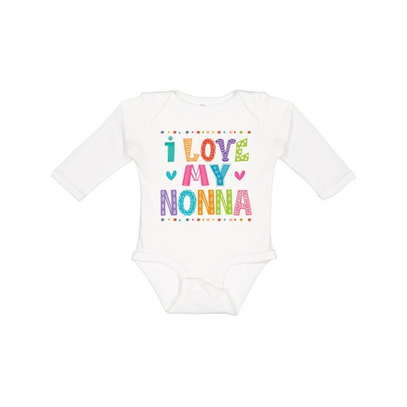 Inktastic I Love My Nonna Baby Clothes Girls Long Sleeve Baby Bodysuit