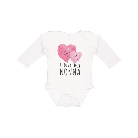 Inktastic I Love My Nonna Boys or Girls Long Sleeve Baby Bodysuit