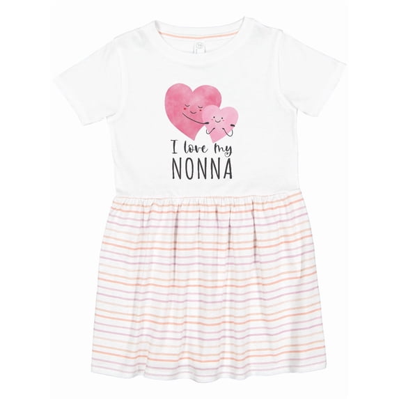 Inktastic I Love My Nonna Girls Toddler Dress