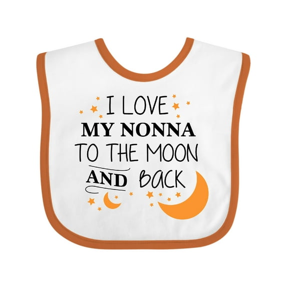 Inktastic I Love My Nonna to the Moon and Back Boys or Girls Baby Bib