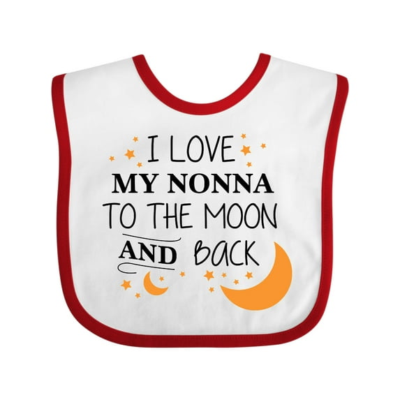Inktastic I Love My Nonna to the Moon and Back Boys or Girls Baby Bib
