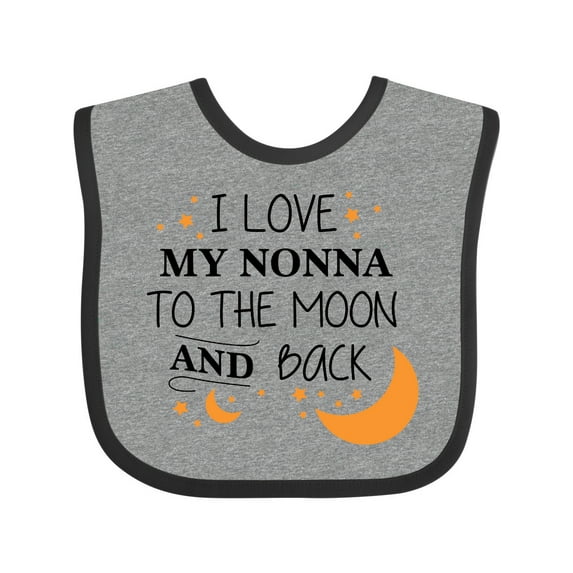 Inktastic I Love My Nonna to the Moon and Back Boys or Girls Baby Bib