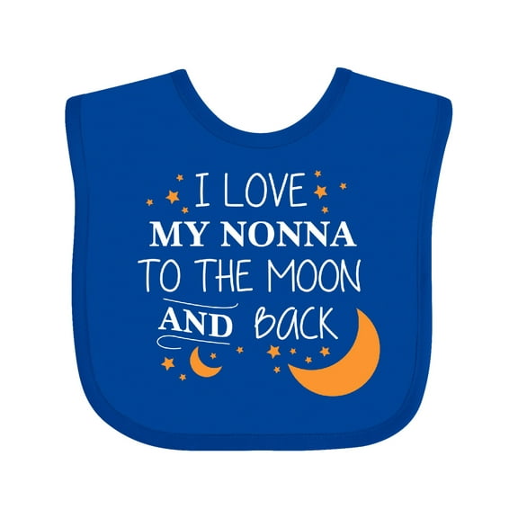 Inktastic I Love My Nonna to the Moon and Back Boys or Girls Baby Bib