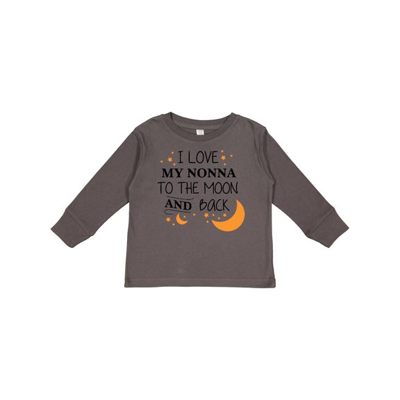 Inktastic I Love My Nonna to the Moon and Back Boys or Girls Long Sleeve Toddler T-Shirt