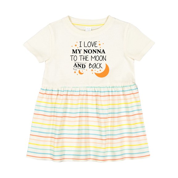 Inktastic I Love My Nonna to the Moon and Back Girls Baby Dress