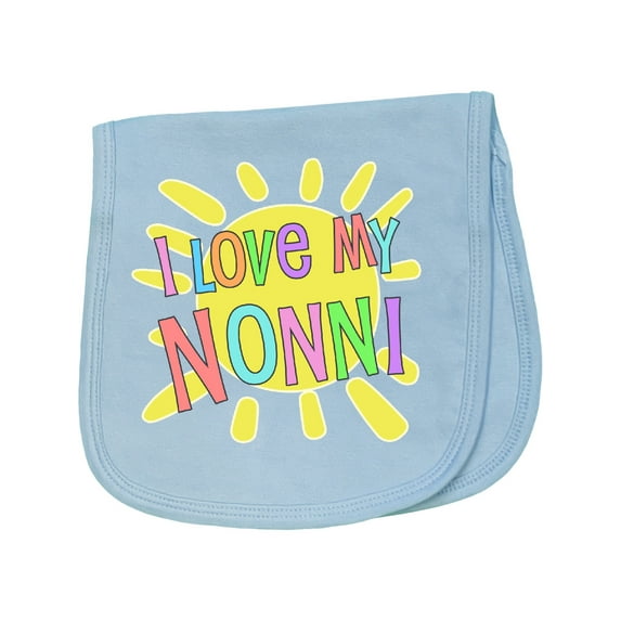 Inktastic I Love My Nonni Sun and Rainbow Letters Baby Burp Cloth