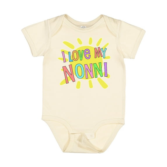 Inktastic I Love My Nonni Sun and Rainbow Letters Boys or Girls Baby Bodysuit