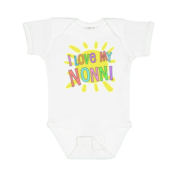 Inktastic I Love My Nonni Sun and Rainbow Letters Boys or Girls Baby Bodysuit