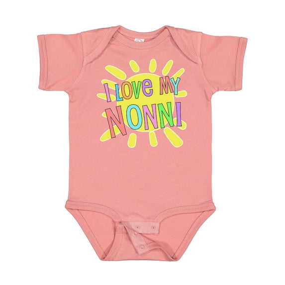 Inktastic I Love My Nonni Sun and Rainbow Letters Boys or Girls Baby Bodysuit
