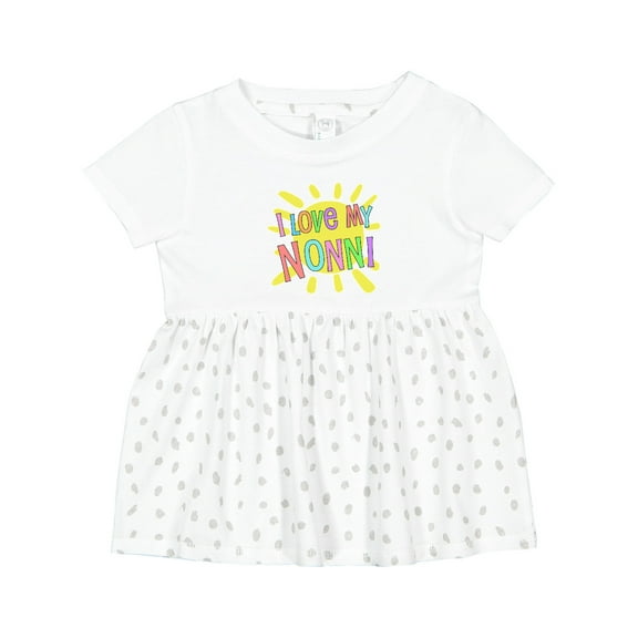 Inktastic I Love My Nonni Sun and Rainbow Letters Girls Baby Dress