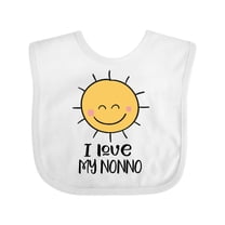 Inktastic I Love My Nonno Retro Groovy Boys or Girls Baby Bib