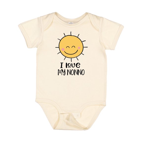 Inktastic I Love My Nonno Retro Groovy Boys or Girls Baby Bodysuit