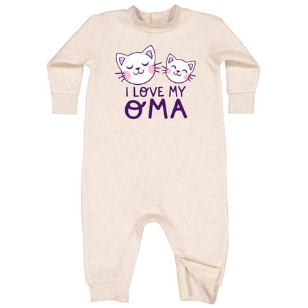 Inktastic I Love My Oma Baby Fleece Romper