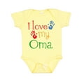 thumbnail image 1 of Inktastic I Love My Oma Grandchild Boys or Girls Baby Bodysuit, 1 of 5