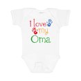 thumbnail image 1 of Inktastic I Love My Oma Grandchild Boys or Girls Baby Bodysuit, 1 of 5