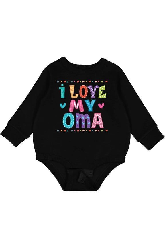 I Love My Oma Granddaughter Baby Fleece Bodysuit