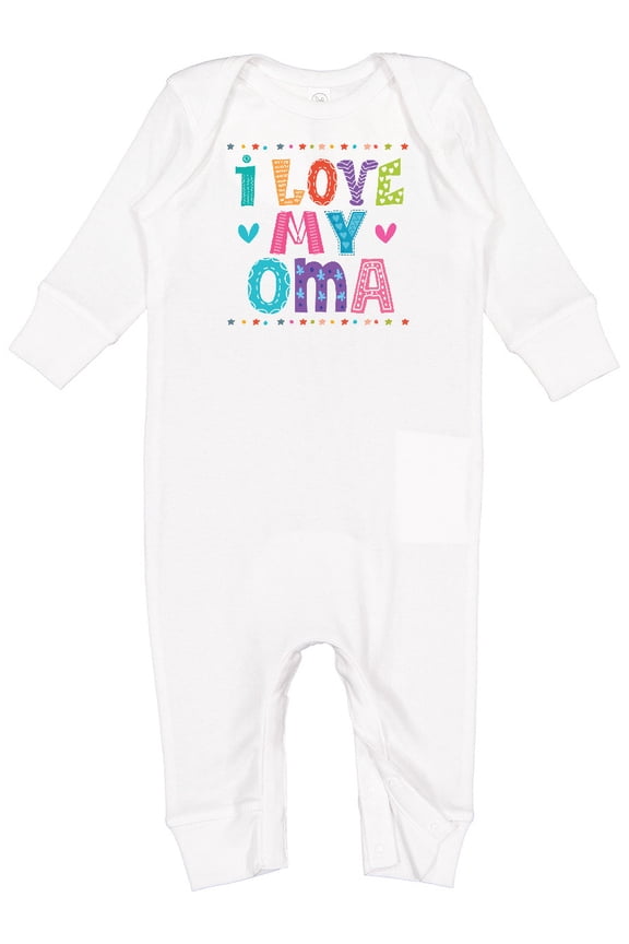 I Love My Oma Granddaughter Baby Romper Coveralls