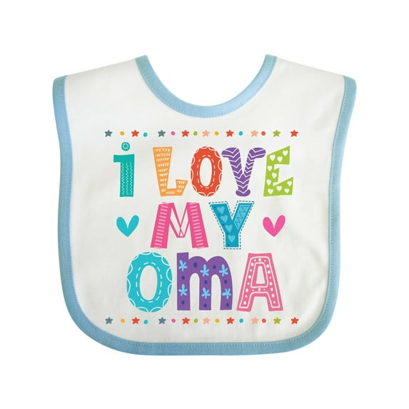 Inktastic I Love My Oma Granddaughter Girls Baby Bib