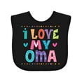 thumbnail image 1 of Inktastic I Love My Oma Granddaughter Girls Baby Bib, 1 of 4