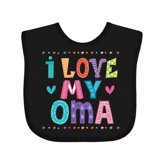Inktastic I Love My Oma Granddaughter Girls Baby Bib
