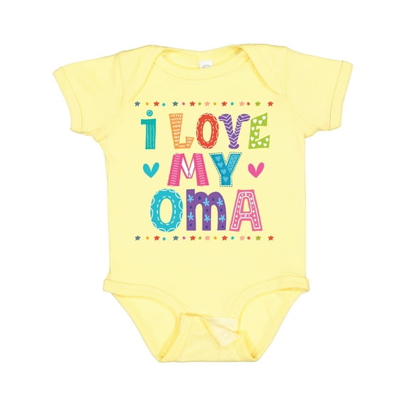 Inktastic I Love My Oma Granddaughter Girls Baby Bodysuit