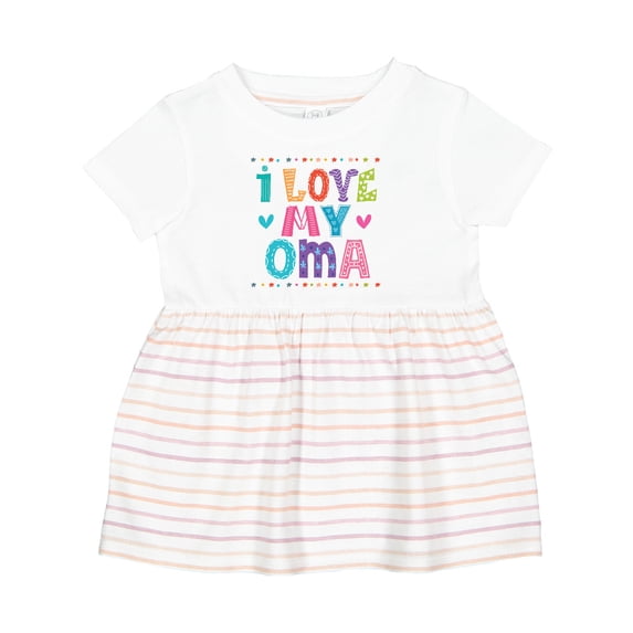 Inktastic I Love My Oma Granddaughter Girls Baby Dress