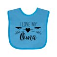 thumbnail image 1 of Inktastic I Love My Oma Heart and Arrows Boys or Girls Baby Bib, 1 of 4