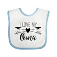 thumbnail image 1 of Inktastic I Love My Oma Heart and Arrows Boys or Girls Baby Bib, 1 of 4