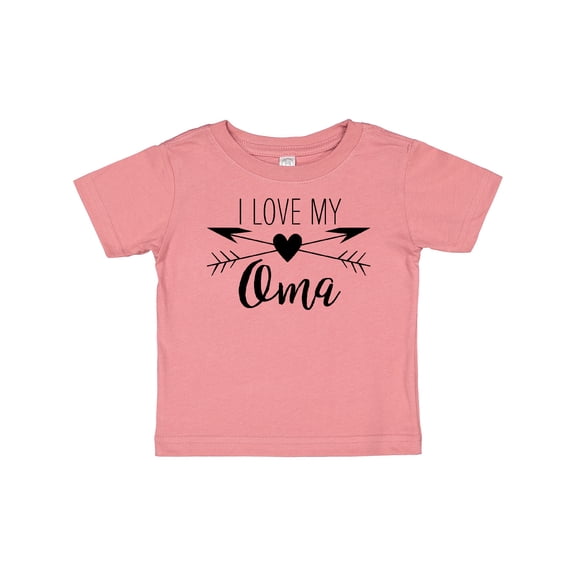Inktastic I Love My Oma Heart and Arrows Boys or Girls Baby T-Shirt