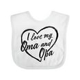 thumbnail image 1 of Inktastic I Love My Oma and Opa in Black Chalk Heart Boys or Girls Baby Bib, 1 of 4