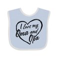 thumbnail image 1 of Inktastic I Love My Oma and Opa in Black Chalk Heart Boys or Girls Baby Bib, 1 of 4