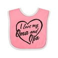 thumbnail image 1 of Inktastic I Love My Oma and Opa in Black Chalk Heart Boys or Girls Baby Bib, 1 of 4