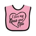 thumbnail image 1 of Inktastic I Love My Oma and Opa in Black Chalk Heart Boys or Girls Baby Bib, 1 of 4