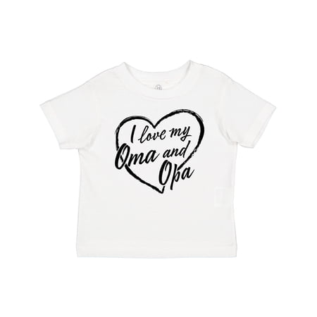 Inktastic I Love My Oma and Opa in Black Chalk Heart Boys or Girls Baby T-Shirt
