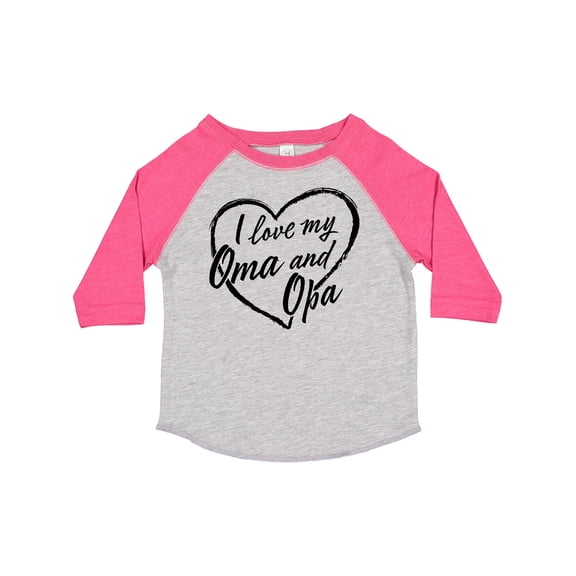 Inktastic I Love My Oma and Opa in Black Chalk Heart Boys or Girls Toddler T-Shirt