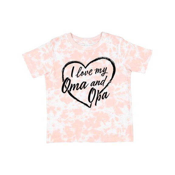 Inktastic I Love My Oma and Opa in Black Chalk Heart Boys or Girls Toddler T-Shirt