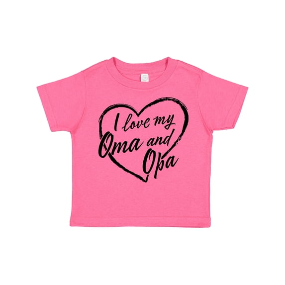 Inktastic I Love My Oma and Opa in Black Chalk Heart Boys or Girls Toddler T-Shirt
