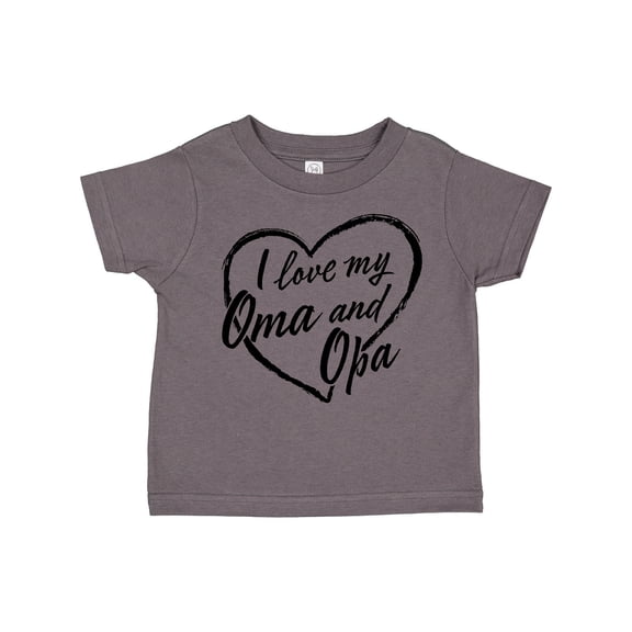 Inktastic I Love My Oma and Opa in Black Chalk Heart Boys or Girls Toddler T-Shirt