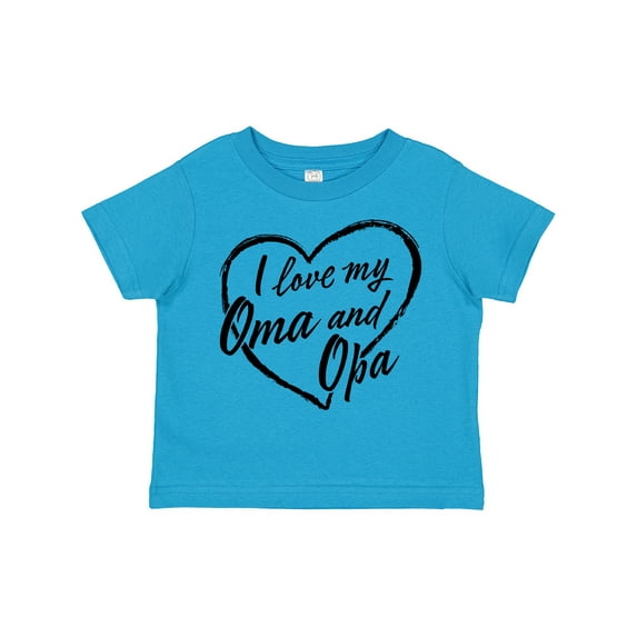 Inktastic I Love My Oma and Opa in Black Chalk Heart Boys or Girls Toddler T-Shirt