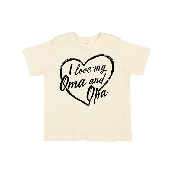 Inktastic I Love My Oma and Opa in Black Chalk Heart Boys or Girls Toddler T-Shirt