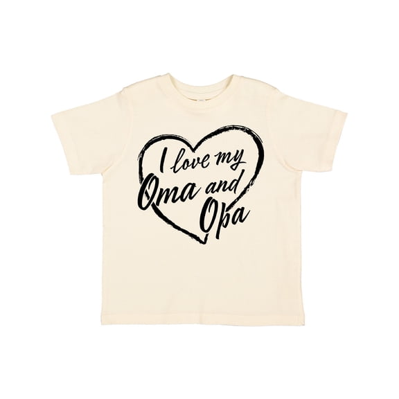 Inktastic I Love My Oma and Opa in Black Chalk Heart Boys or Girls Toddler T-Shirt