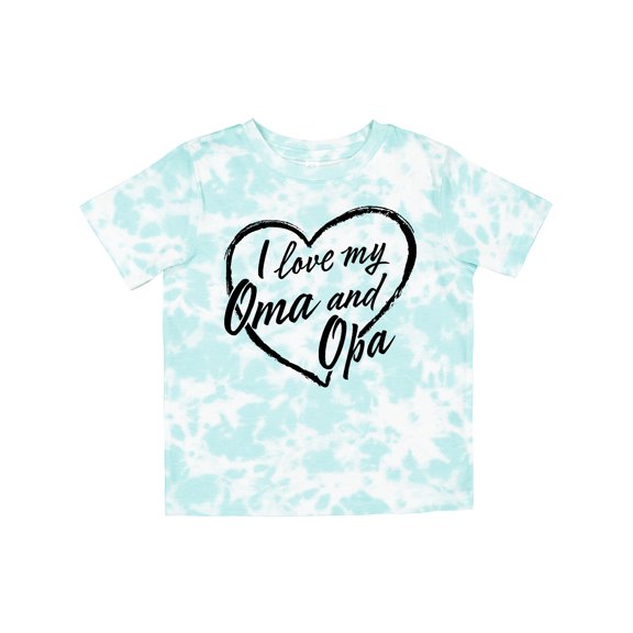 Inktastic I Love My Oma and Opa in Black Chalk Heart Boys or Girls Toddler T-Shirt