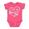 thumbnail image 1 of Inktastic I Love My Oma and Opa in White Chalk Heart Boys or Girls Baby Bodysuit, 1 of 5