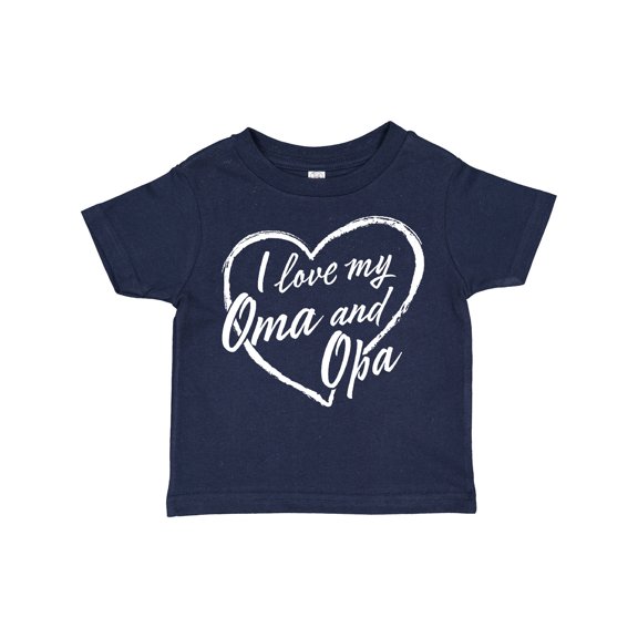 Inktastic I Love My Oma and Opa in White Chalk Heart Boys or Girls Toddler T-Shirt