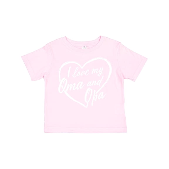 Inktastic I Love My Oma and Opa in White Chalk Heart Boys or Girls Toddler T-Shirt